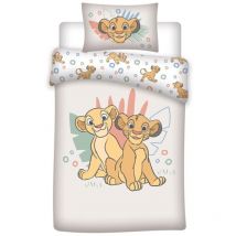 Parure de lit réversible - Le roi lion Simba et Sarafina - 100 cm x 140 cm
