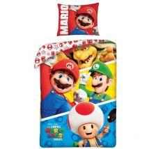 Parure de lit réversible Nintendo Super Mario Bross- 140 x 200 cm