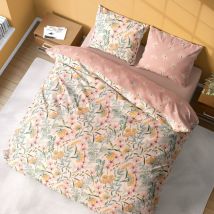 Parure de lit satin de coton feuillage 260x240 cm