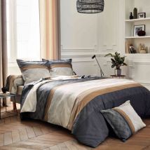 Tradilinge - Parure de lit satin de coton Tiago noir 140 x200 cm