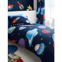 Parure de lit simple Et Taie D'oreiller Espace Extra-atmosphérique - 137 cm x 200 cm - Bleu