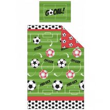 Parure de lit simple Football pour lit - goal 135 cm x 200 cm