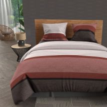 Parure de lit Stripe orange 240x220 cm