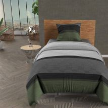 Parure de lit Stripe vert 140x200 cm