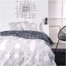 Parure de lit - TODAY - Sunshine - 121216 - 2 personnes - 260x240cm - Coton - Imprimé 13.40