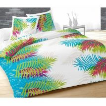 Parure de lit Tropical Bleu 240 x 220 cm