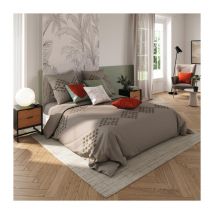 Parure de Lit Tuftée "Maria" 240x220cm Gris