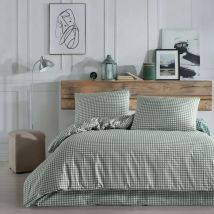 Parure de lit Vichy 200x200 Vert