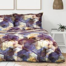 Parure De Literie En Coffret Vitrage 220 X 200 Cm Violet