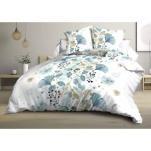 Parure Drap plat + drap-housse 140x190 + 2 Taies - Microfibre - Bloom
