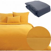 Parure 260x240 gaze de coton OR + DH OBIO anthracite 180x200