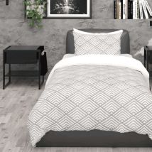 Parure housse de couette 3D microfibre 140x200 cm laya gris, par Soleil d'Ocre