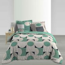 Parure Housse de couette Percale Chic et Pop 260x240cm