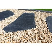 CLASSGARDEN Trittplatte Unregelmäßig XL – Schwarz – Größe ca. 45 cm x 75 cm – Dicke +/-2 cm – Gewicht 15 kg