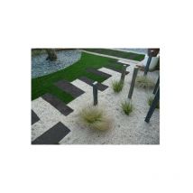Jardinex - Pas japonais palis schiste ardoisier 100 x 30 cm - Noir (Lot de 1)