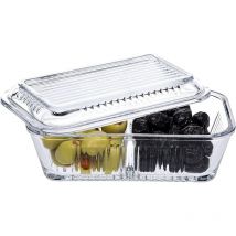 Frigo Studio Aufbewahrungsbehälter mit Fächern 480cc 17x10.2cm transparent - Pasabahce
