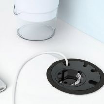 Pasacables Loop In + Enchufe Acabado Negro