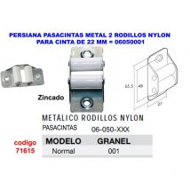 Persiana Pasacintas Metal con 2 Rodillos de Nylon 2206050001