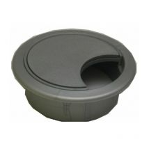 DIM - Passacavo bocchetta tappo coperchio plastica passacavi per scrivania vari colori pezzi per confezione: 2 colore: silver/alluminio