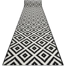 Passatoia bcf morad Ruta diamanti nero / crema 100 cm black 100x120 cm
