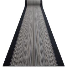 Rugsx – Passatoia gommata Carnaby grigio 67x730 cm – 100% polipropilene, Antiscivolo –