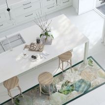 Crearreda - passatoia in vinile 'runner' fantasia 'tropical composition', 240x50 cm