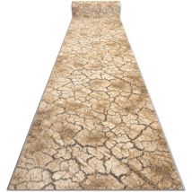 Passatoia KARMEL Terra terra screpolata caramello grigio 70 cm beige 70x330 cm