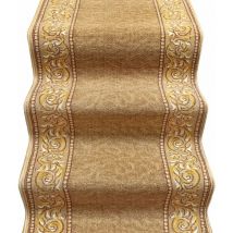 Emmevi Mv S.p.a. - Coureur d'escalier Antidérapant Bordé Entrée Couloir Pas Cuisine Style Baroque Beige - 67x550 cm