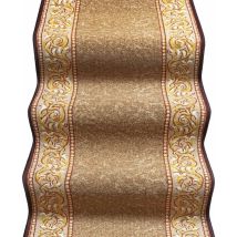 Emmevi Mv S.p.a. - Coureur d'escalier Antidérapant Bordé Entrée Couloir Pas Cuisine Style Baroque Marron - 67x300 cm