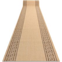 Passatoia sizal floorlux disegno 20014 mais / coffe 70 cm beige 70x470 cm