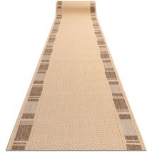 Rugsx - passatoia sizal floorlux disegno 20195 mais / coffe 80 cm beige 80x220 cm