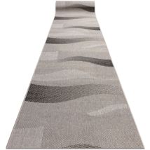 Passatoia Sizal Floorlux Disegno 20212 Argento / Nero 120 Cm Beige 120x950 Cm