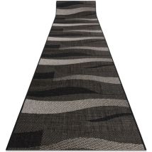 Passatoia sizal floorlux disegno 20212 nero / argento 80 cm beige 80x400 cm