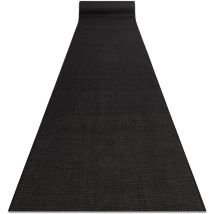 PASSATOIA SIZAL FLOORLUX disegno 20433 nero 120 cm black 120x500 cm