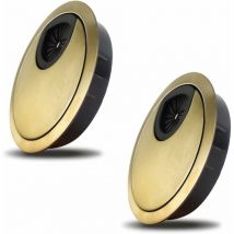 Treetalk - Passe-câble 2 pièces 80 mm Couvercle de trou de câble pour bureaux, bureaux et plans de travail