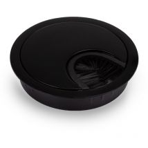 Passe-câble lot de 2 60 mm métal joint brosse