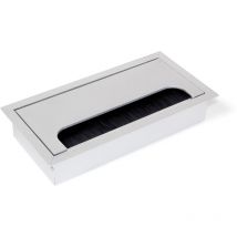 Passe-cables pour table Quadrum, rectangulaire, 159x80mm, à encastrer, Aluminium, anodisé mat - Emuca