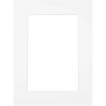 Passe-partout blanc 24x30 cm ouverture 18x24 cm, en carton - fabriqué en France