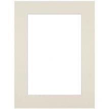 Passe-partout blanc cassé 30x40 cm ouverture 20x30 cm, en carton - fabriqué en France