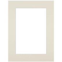 Emotion - Passe-partout Blanc Cassé 30x40 Cm Ouverture 18x24 Cm, En Carton - Fabriqué En France