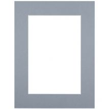 Passe-partout gris 13x18 cm ouverture 9x13 cm, en carton - fabriqué en France