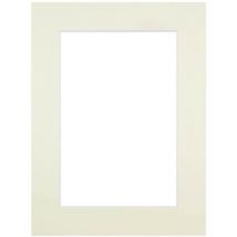 Passe-partout crème 24x30 cm ouverture 15x20 cm, en carton - fabriqué en France