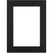 Passe-partout noir 24x30 cm ouverture 13x18 cm, en carton - fabriqué en France