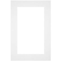 Passe-Partout Taille du Cadre 40x60 cm - Format de Foto 30x50 cm - Blanc.