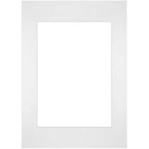 Passe-Partout Taille du Cadre 42x59.4 cm A2 - Format de Foto 29.7x42 cm - Blanc.