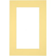Passe-Partout Taille du Cadre 62x93 cm - Format de Foto 50x80 cm - Jaune.