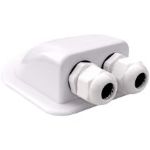 Passe-Toit IP68 Presse-étoupe Solaire étanche boîtier d'entrée de câble Double résistant aux intempéries, Caravane et Bateau Passe câble en abs,