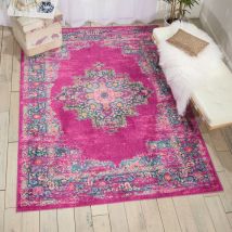 Nourison - Passion PSN03 Fuchsia 201cm x 290cm Rectangle - Multicoloured and Pink