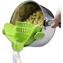 Passoire de cuisine en silicone,passoire cuisine pliable,convient à toutes les casseroles et poêles,parfait pour égoutter les pâtes,les légumes et