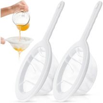 Basetbl - Passoire en nylon alimentaire avec mailles fines, idéale pour filtrer yaourts, jus, et sauces en cuisine, 100 mailles.